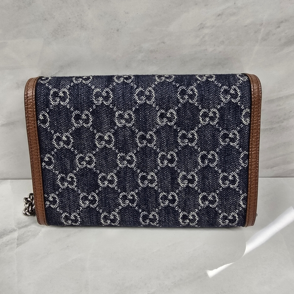 Gucci GG Denim Blue Dionysus Chain Bag - Picture 6 of 10